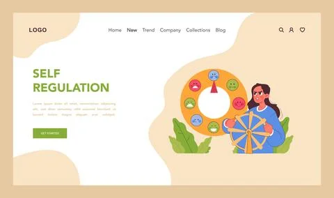 Self Regulation concept. Flat vector illustration Stock Illustration