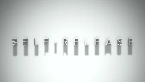 Self release 3D title animation with shadows on a white background Video stock 297905351