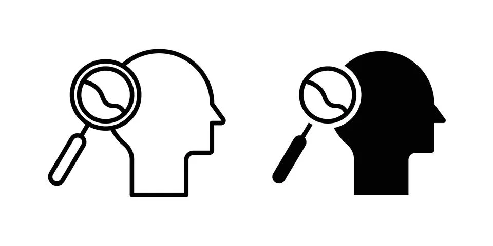 Self research icon for web projects Stock Illustration