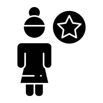 Self Respect Glyph Icon Stock Illustration
