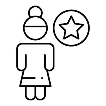 Self Respect Line Icon Stock Illustration