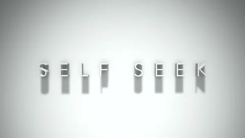 Self seek 3D title animation with shadows on a white background Video stock 297799743