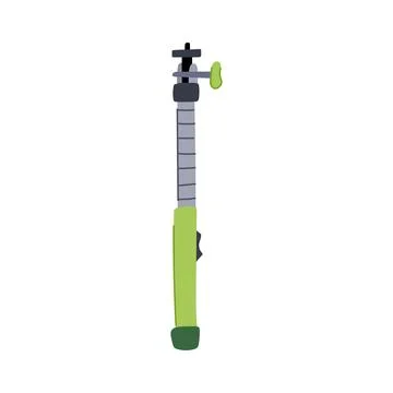 Self selfie stick cartoon vector illustration Stock Illustration
