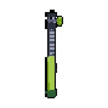 Self selfie stick pixel art vector illustration Stock Illustration