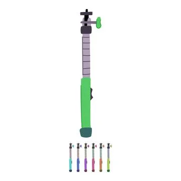 Self selfie stick vector cartoon graphic Stock Illustration