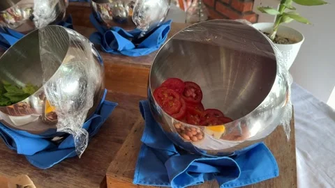Self Served Breakfast Bar Buffet at the Hotel In Sihanoukville 스톡 동영상 337083537