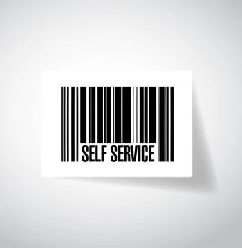 Self service barcode illustration design Stock-Illustration