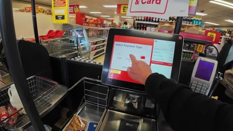 Self service checkout. Stock Footage 274537356