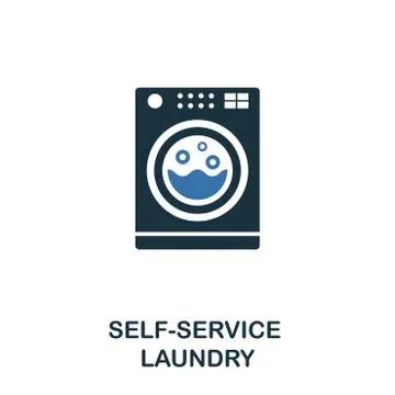 Self-Service Laundry icon. Creative two colors design from cleaning icons Stock-Illustration