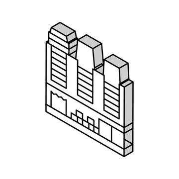 Self service professional machine for preparing coffee isometric icon vector イラスト素材