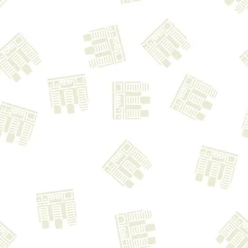 Self service professional machine for preparing coffee glyph seamless pattern Stock Illustration