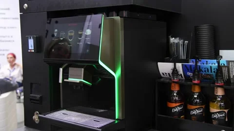 Self-service vending cafe Stock Footage 237464366