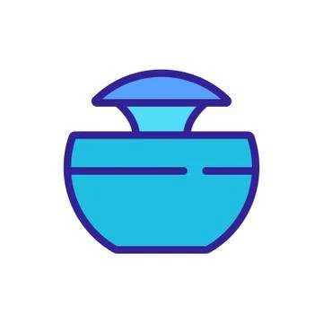 Self-spraying automatic air filter in house icon vector outline illustration Illustrazione stock