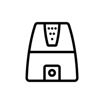 Self-spraying automatic air filter in house icon vector outline illustration Stock Illustration