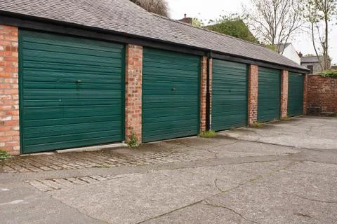 Self storage garages Stock Photos