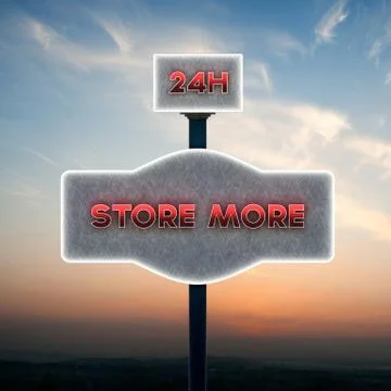 Self storage sign Stock Illustration