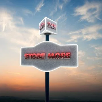 Self storage sign Stock Illustration