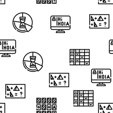 Self Study Lessons Vector Seamless Pattern 스톡 일러스트