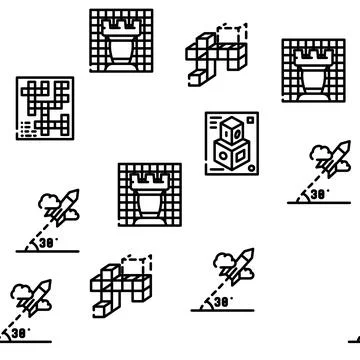 Self Study Lessons Vector Seamless Pattern Stock Illustration