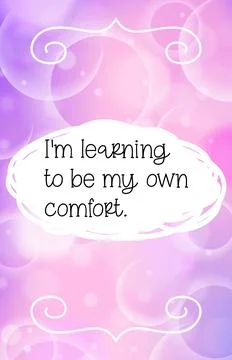 Self-support affirmation card about being your own comfort イラスト素材