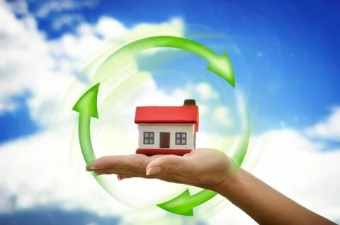 Self-sustaining house Stock Photos