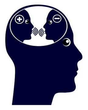 Self talk or inner voice Stock Illustration