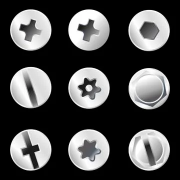 Self Tapping Screw Isolated on background. Stock Illustration