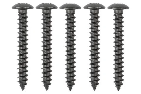 Self-tapping screw  isolated on white background with clipping path. Macro sh Stock Photos