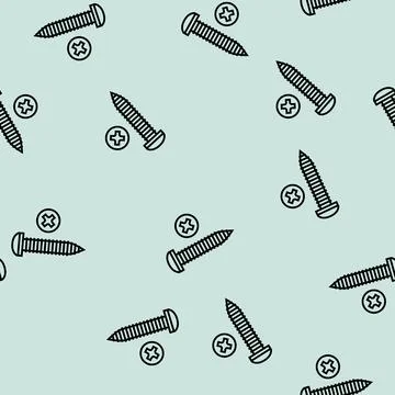 Self-tapping screw line seamless pattern Stock Illustration