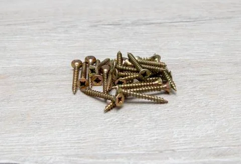 Self tapping screw. Screw. Stock Photos