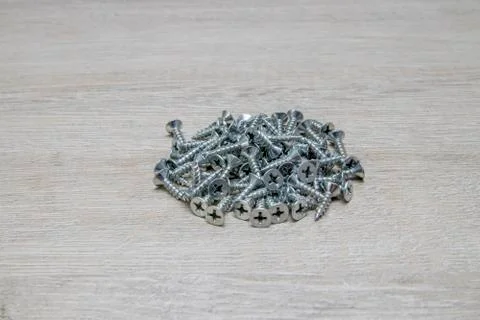 Self tapping screw. Screw. Stock Photos