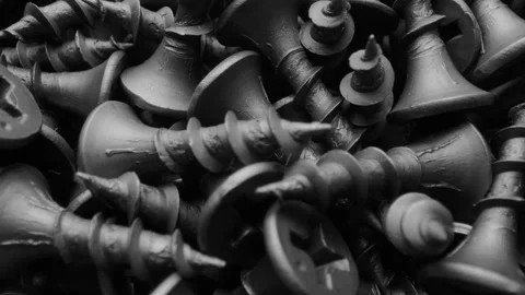 Self-tapping screws. Extreme close-up. Stock Footage 245791179