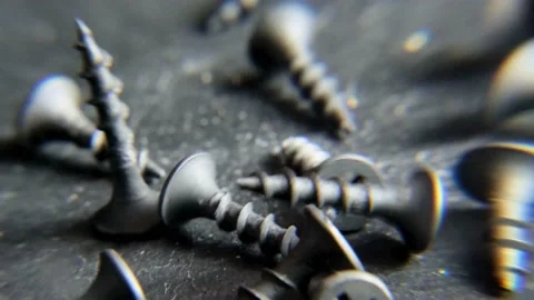 Self-tapping screws falling 스톡 동영상 177505657