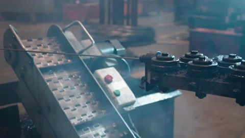 Self-tapping screws move along the conveyor Stock-Footage 171112694