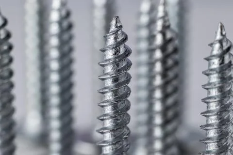Self tapping screws Stock Photos