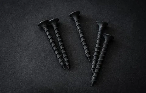 Self tapping screws Stock Photos