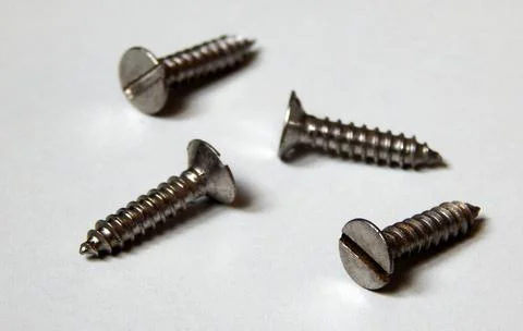 Self tapping screws solated on white background Stock Photos