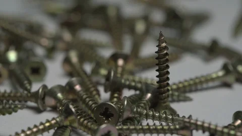 Self-tapping screws with special external triangular thread Stock Footage 122250152