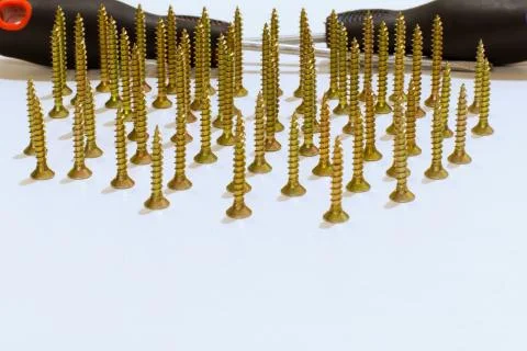 Self-tapping screws for threaded connections Stock Photos