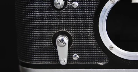 Self-timer works on old rangefinder camera Stock Footage 121637290