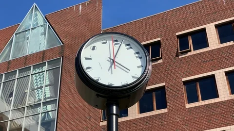 A self-turning clock, broken mechanism Stock Footage 125501912