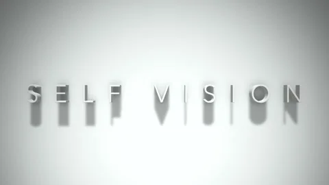 Self vision 3D title animation with shadows on a white background Video stock 297668513