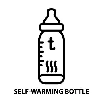 Self warming bottle Stock Illustration