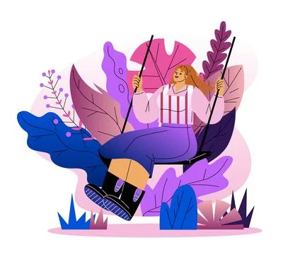 Selfcare and acceptance concept Stock Illustration