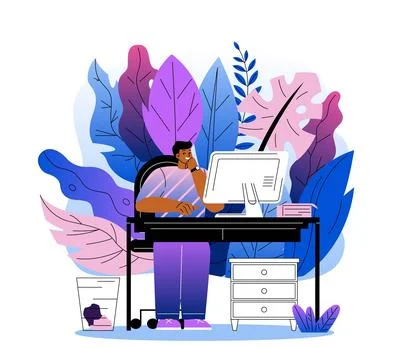 Selfcare and acceptance concept Stock Illustration