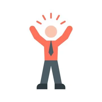 Selfconfident icon vector image. Stock Illustration