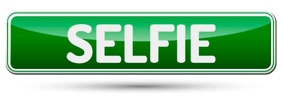 SELFIE - Abstract beautiful button with text. Stock Illustration