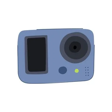 Selfie action camera cartoon vector illustration Stock Illustration
