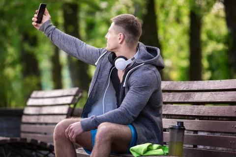 Selfie after training Stock Photos