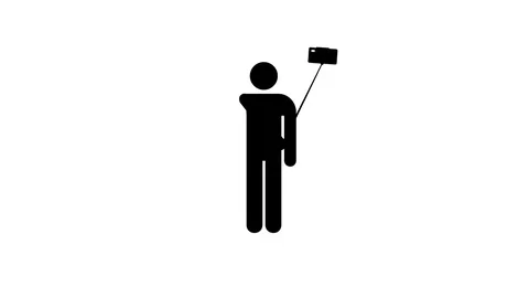 Selfie ban or not allowed sign animation Stock Footage 70464270